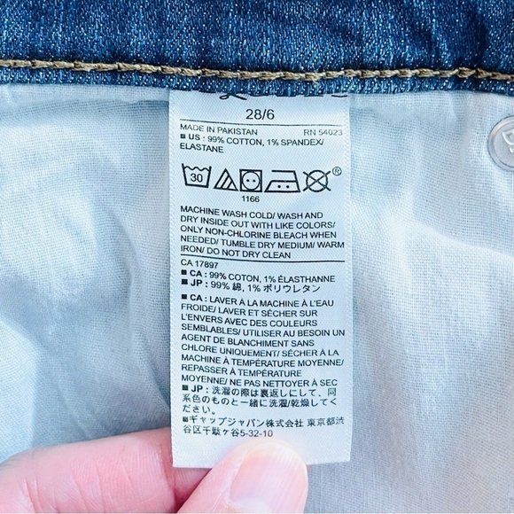 Banana Republic High Rise Jean Shorts Women Size 28 Blue Pockets Stretch - Picture 4 of 8